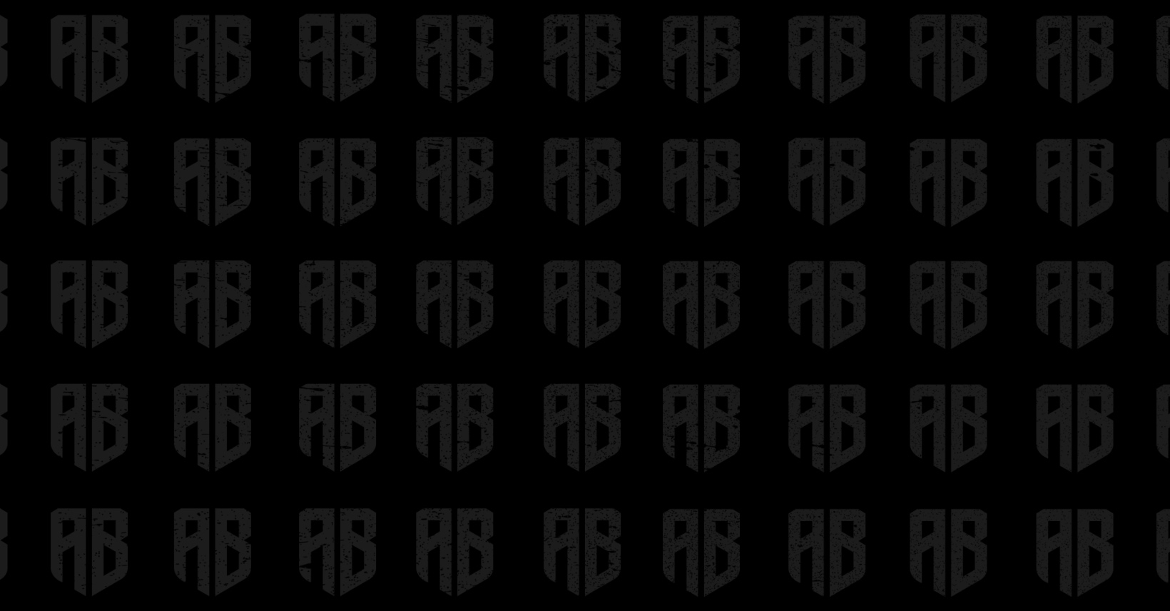 Sifu Alan Baker back drop with the "AB" logo