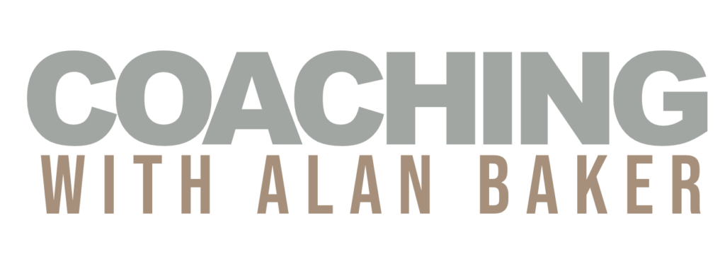 The words "Coaching With Alan Baker" 