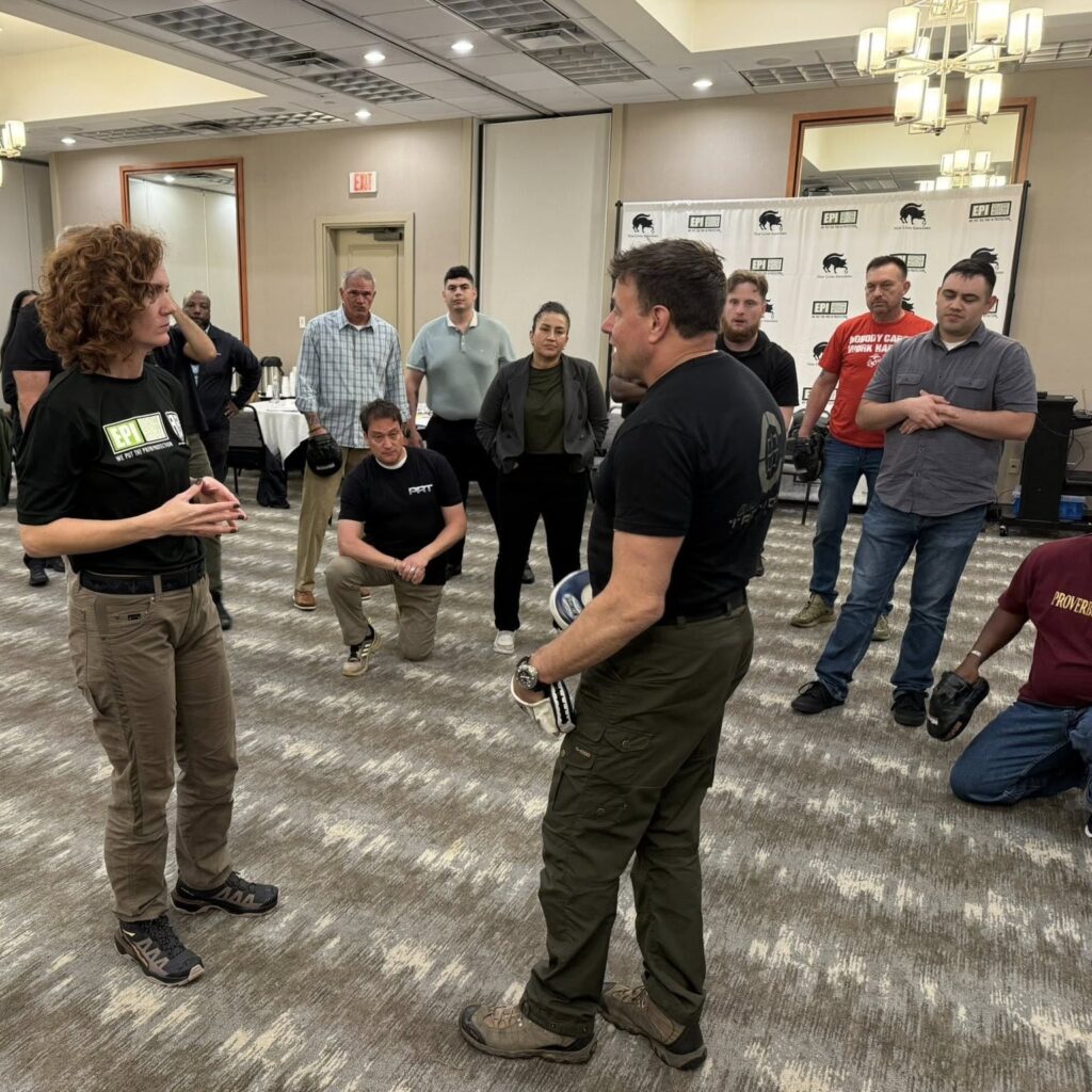 Sifu Alan Baker teaching the Protection Response Tactics at the Executive Protection Institute school 