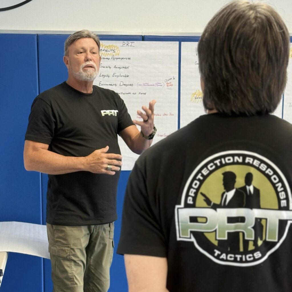 Protection Response Tactics instructor teaching at one of the training camps in atlanta ga 