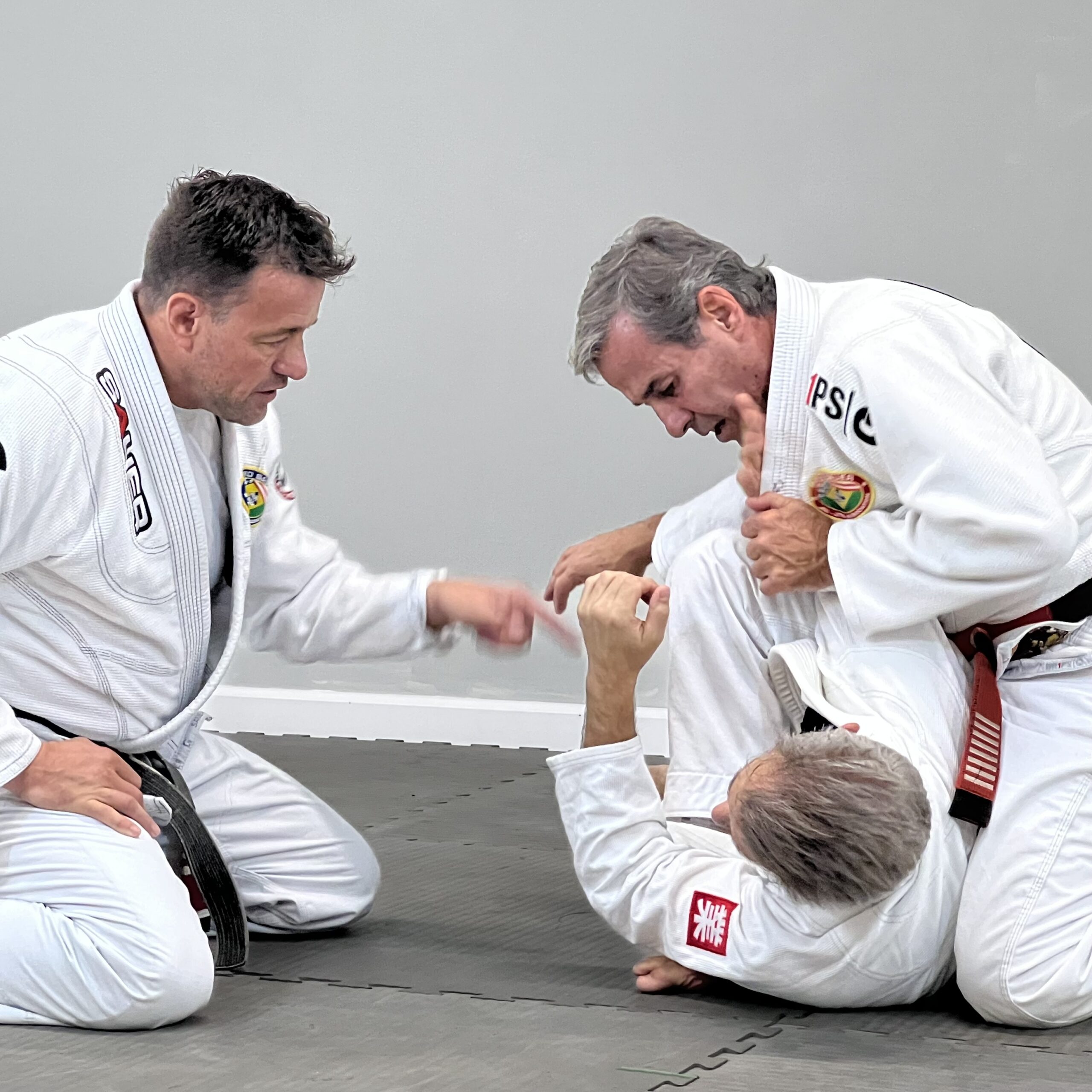 Master Pedro Sauer teaching Sifu Alan Baker Brazilian Jiu-Jitsu