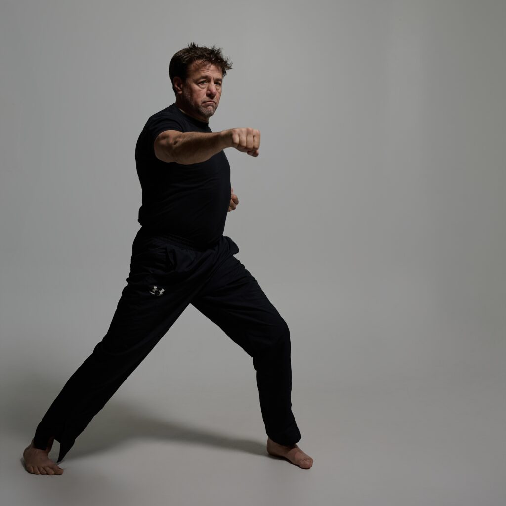 Sifu Alan Baker doing an old school kung fu drill 