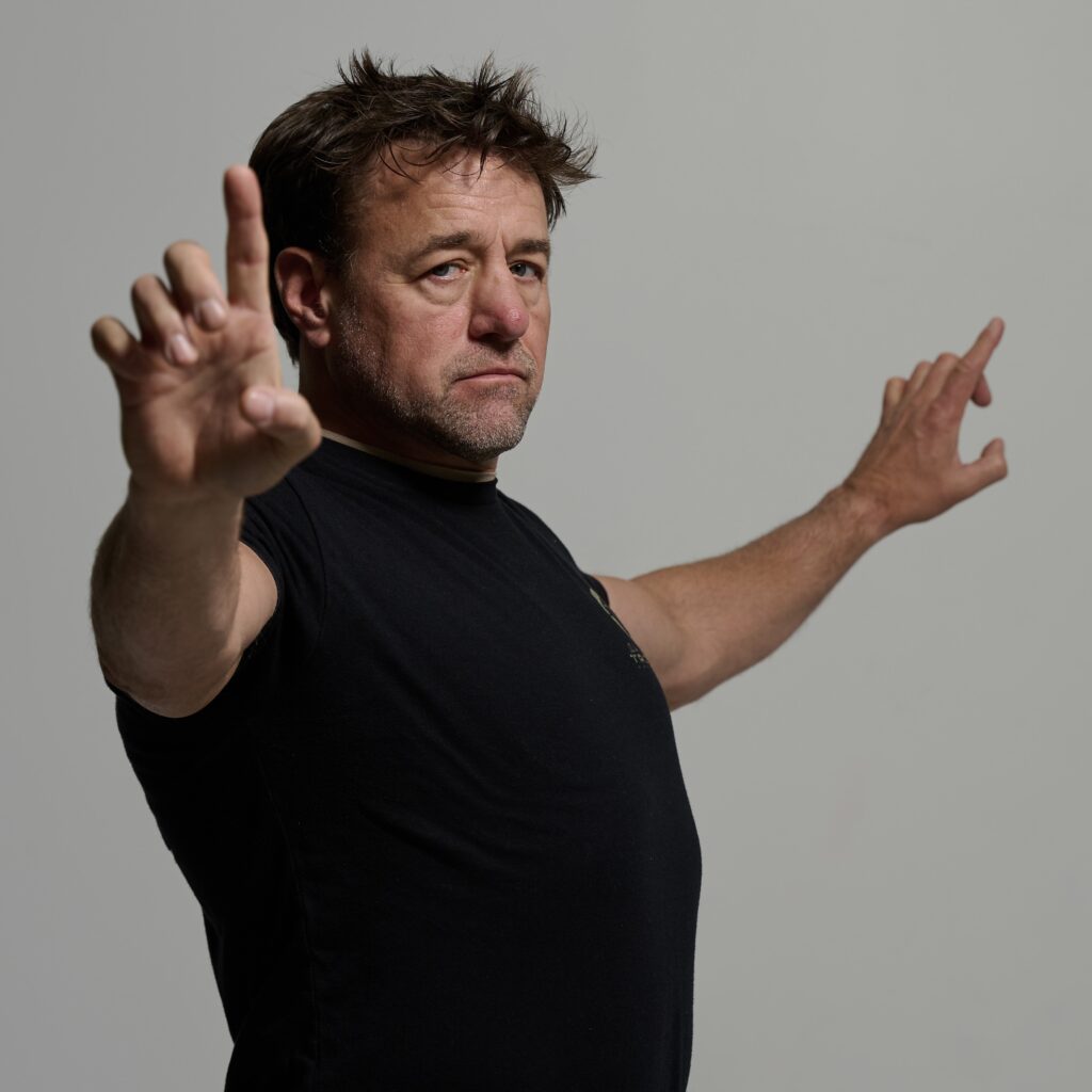 Sifu Alan Baker doing the Iron Cross exercise from the Warriors Path Program 