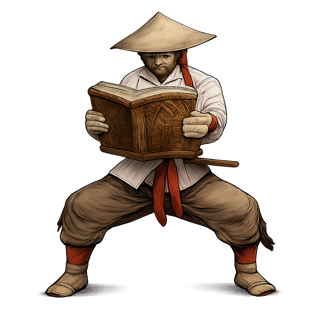 Warrior’s Path Longevity Blueprint illustration representing expansion, strength control, breath, diet, and mindset.