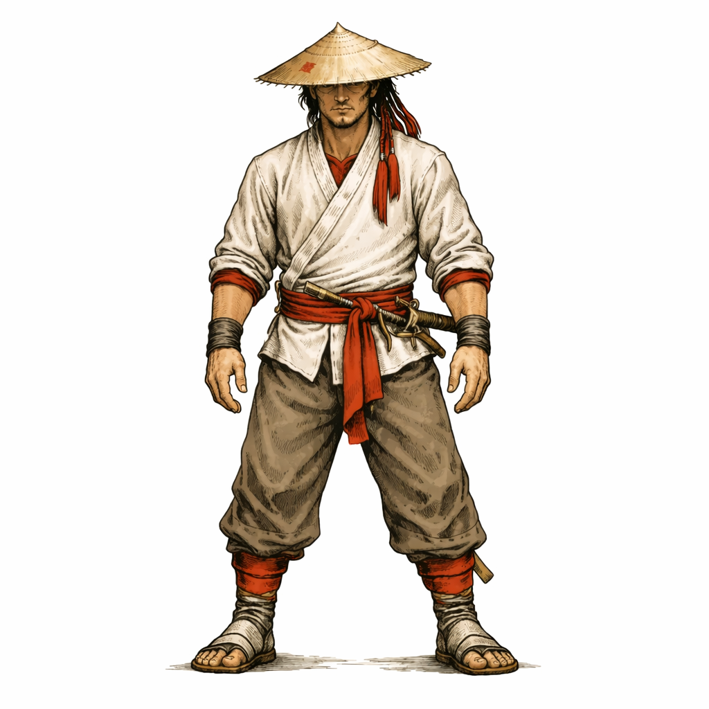 Warrior’s Path Longevity Blueprint illustration representing expansion, strength control, breath, diet, and mindset.