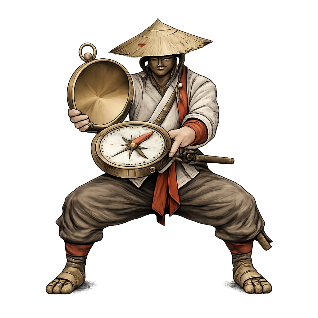 Warrior’s Path Longevity Blueprint illustration representing expansion, strength control, breath, diet, and mindset.