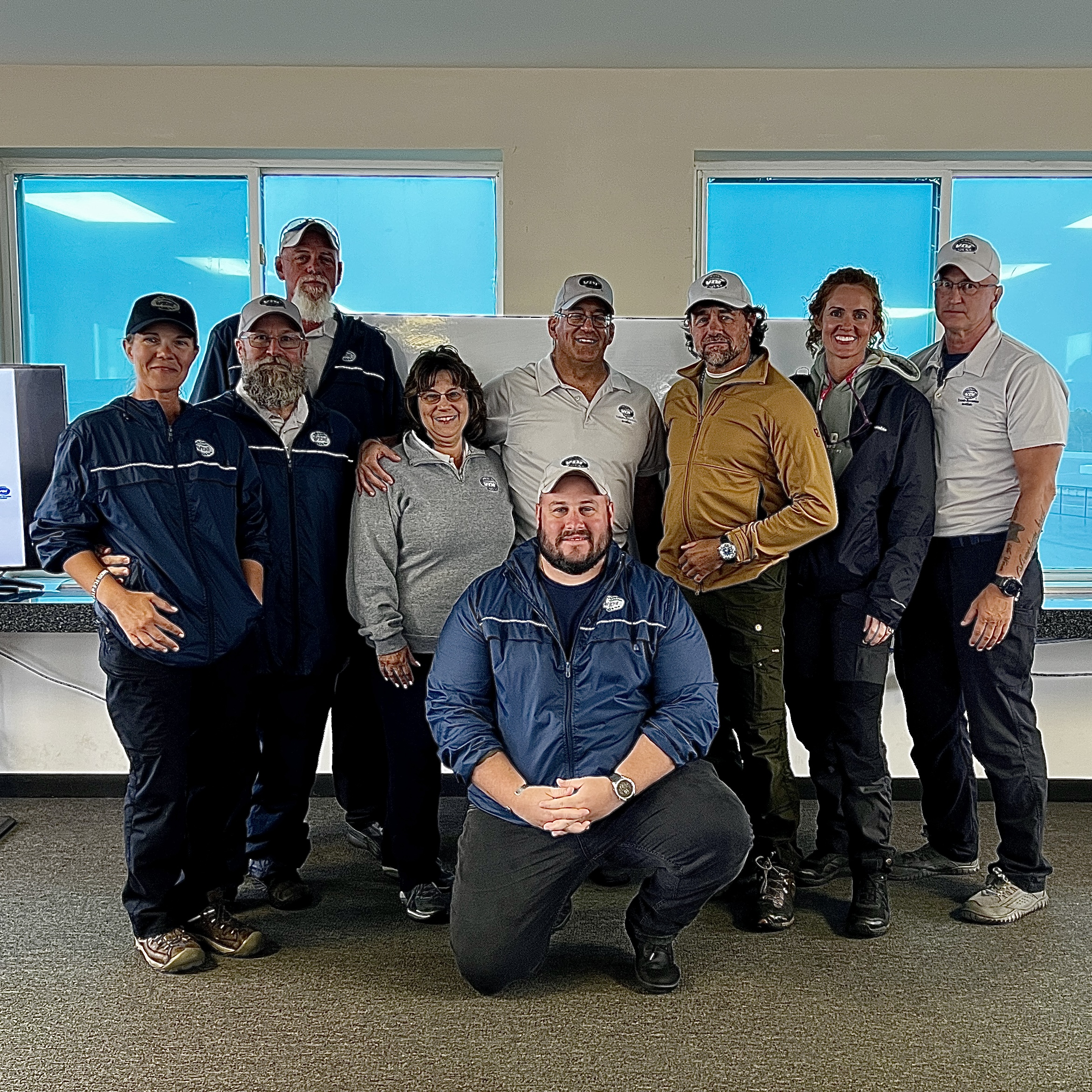 Alan Baker with Joe Autera and the Vehicle Dynamics Institute training team.