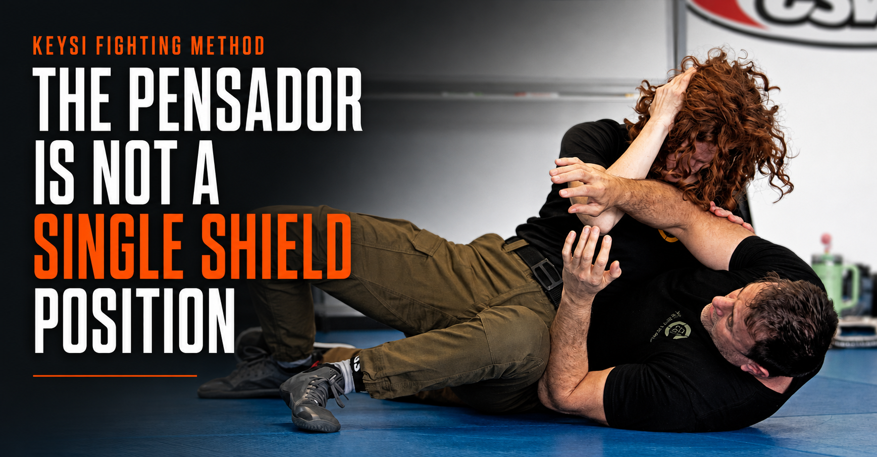 Sifu Alan Baker demonstrating a Pensador protective structure in Keysi Fighting Method.