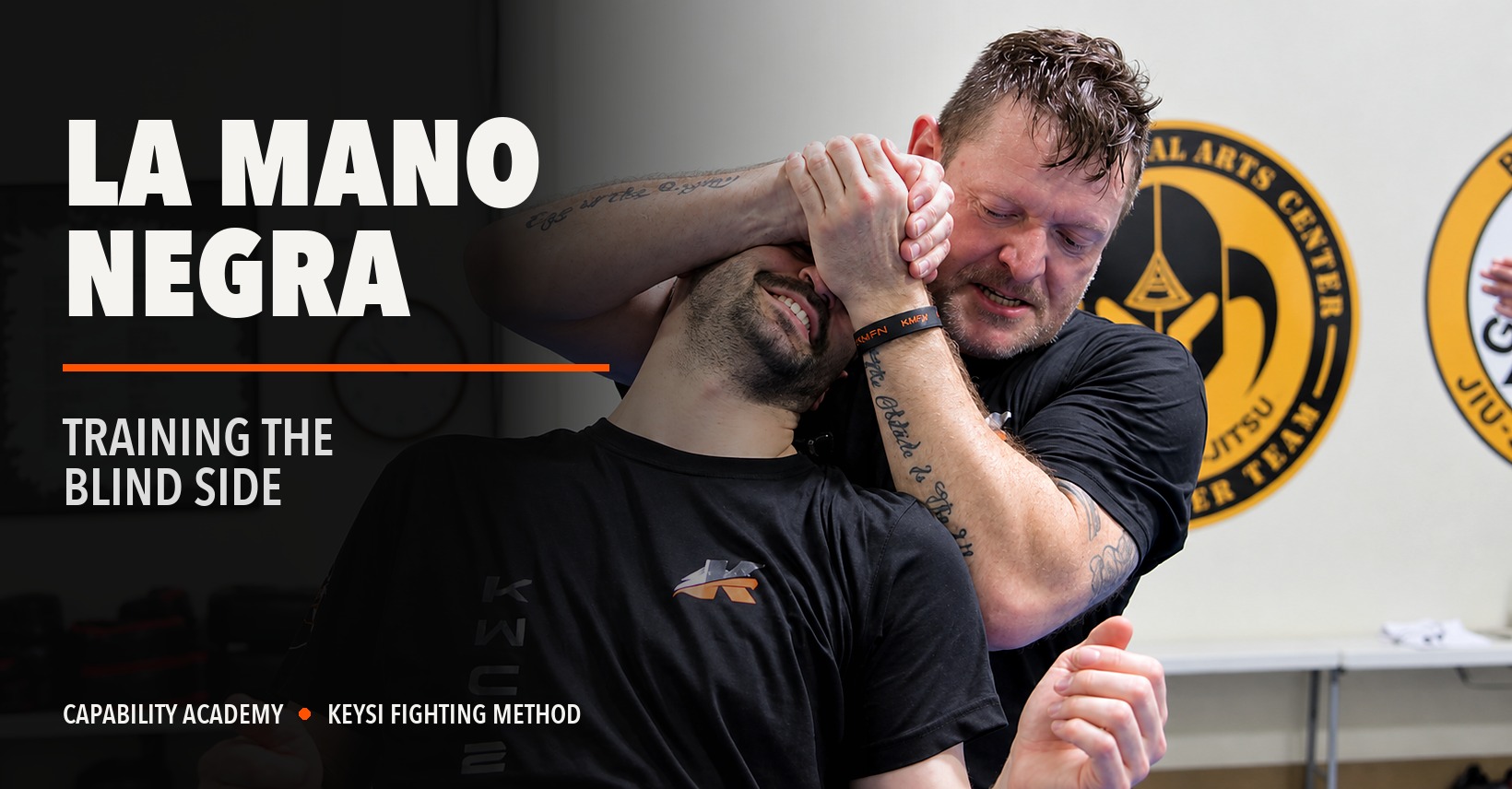 Keysi Fighting Method training demonstrating La Mano Negra blind-side awareness and protective structure.